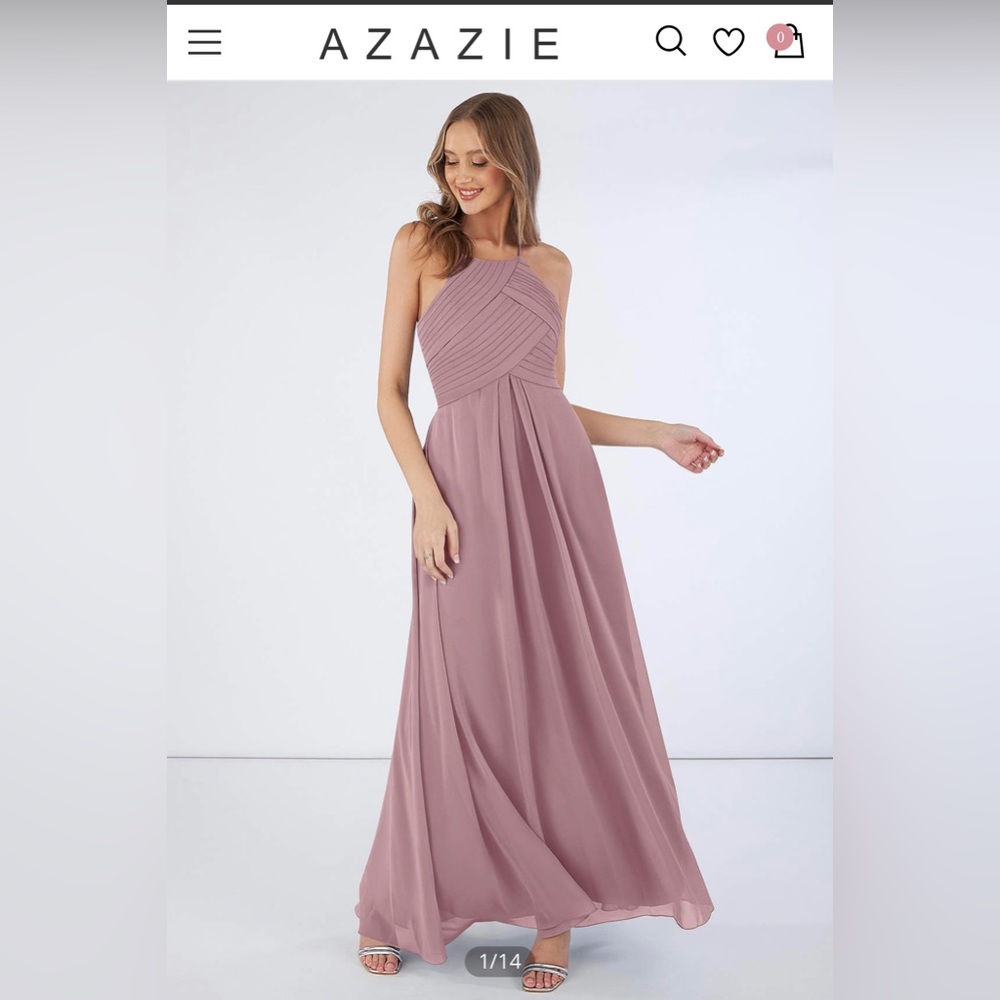 Azazie Ginger Dusty Rose bridesmaid dress